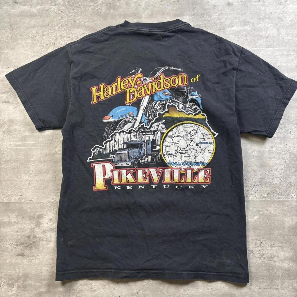 Vintage Faded Black Boxy Harley Davidson Tee